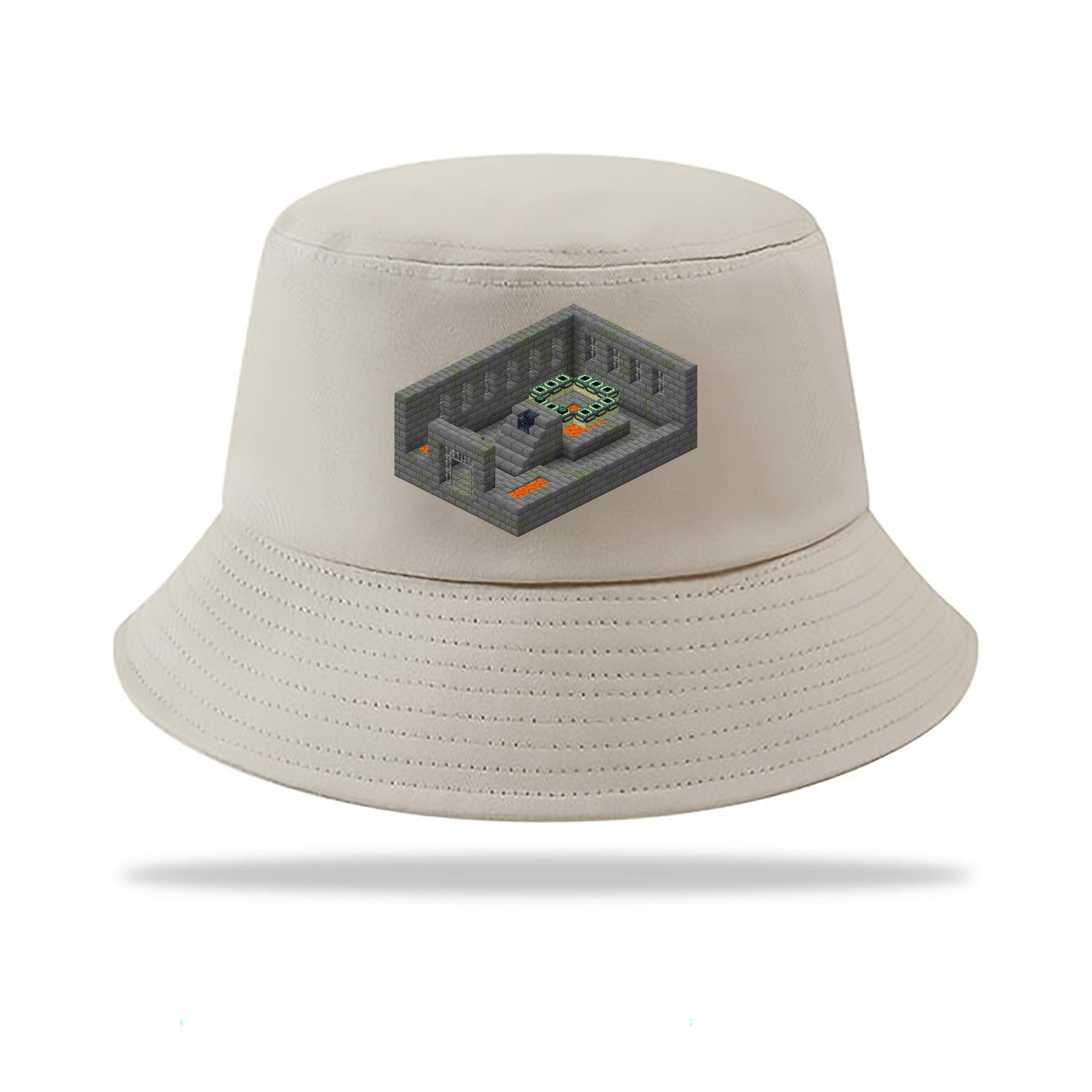 （画像用） マインクラフト ブロックの世界 Minecraft MC Block world アウトドア日除けバケットハット
